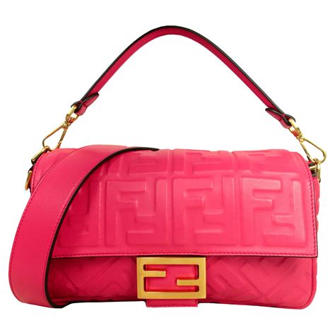 fendi baguette ff embossed shoulder bag|fendi baguette size chart.